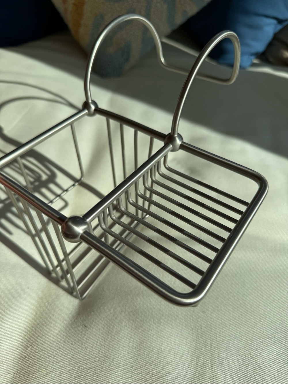 NEW Nottingham Brass Clawfoot Tub Rim Basket – Solid Brass, Brushed Nickel